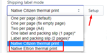 DPD and DPD Local UK native thermal printing