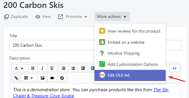 OLX Adverts - OLX integration for Shopify